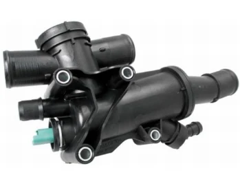 Coolant Thermostat Housing Assembly for Volvo 30725119 for Volvo, thermostat housing assembly shown on a white background