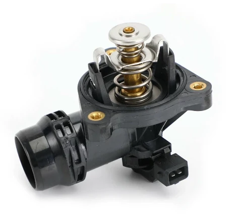 Coolant Thermostat Housing Assembly for BMW 11537510959 for BMW, thermostat housing assembly shown on a white background
