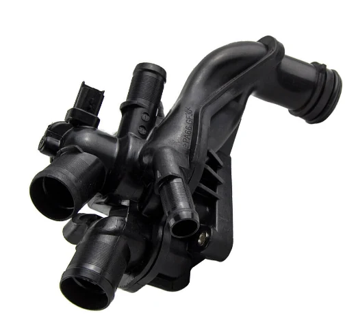 Coolant Thermostat Housing Assembly for BMW 1157534521 for BMW, thermostat housing assembly shown on a white background