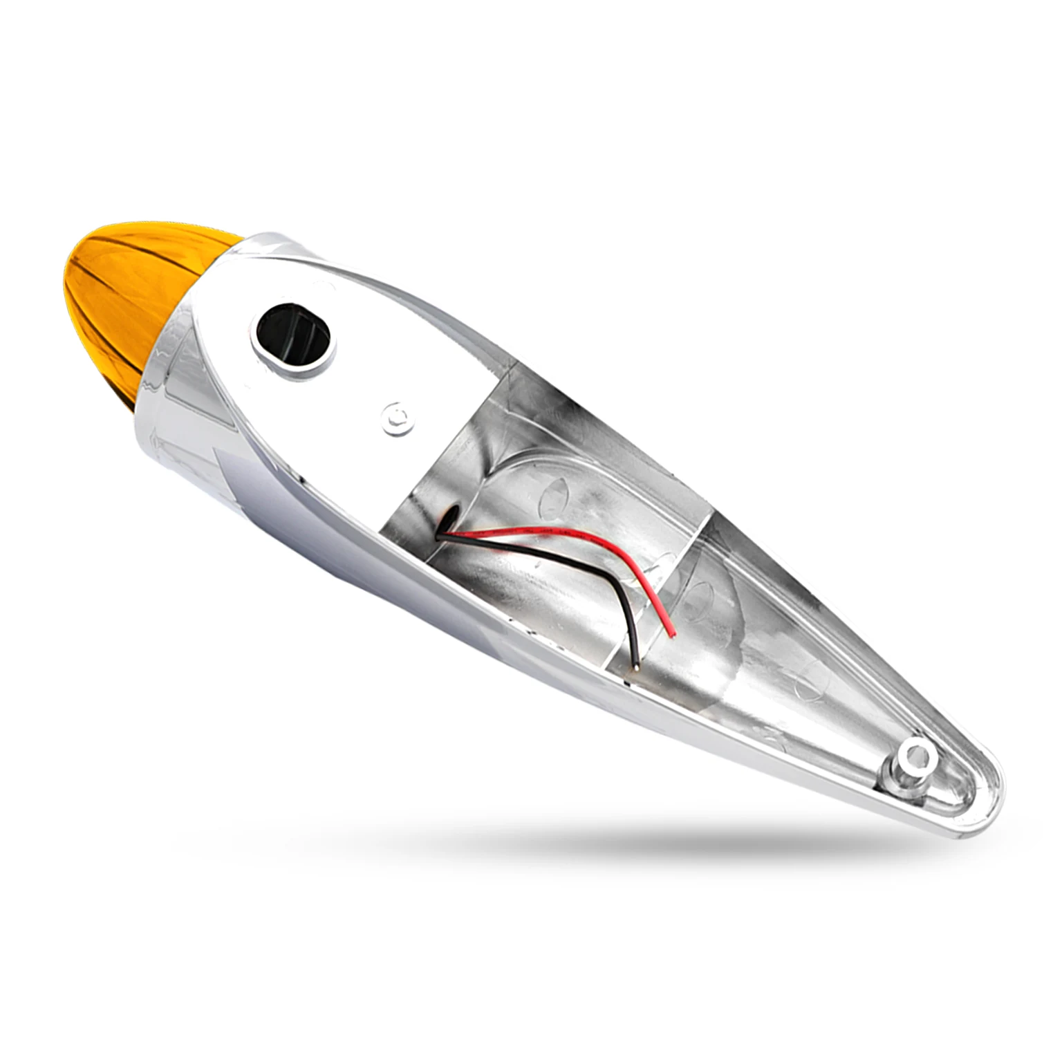 17 LED amber torpedo cab marker roof running light - lens detail