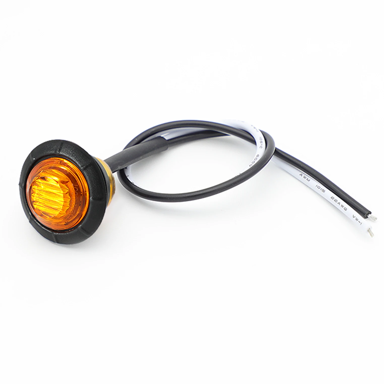 3/4 inch sealed 3 LED side marker clearance light - angled view