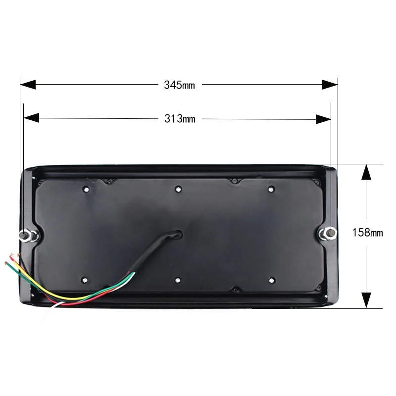 40LED universal truck tail lamp with iron net protection - angled view