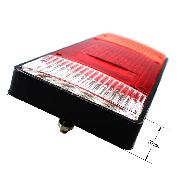 44LED plastic stop turn reverse tail light for trucks - lens detail