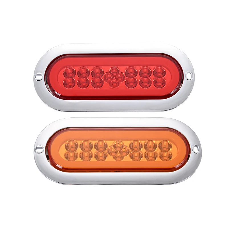 6 inch oval 16 LED stop turn tail light with multi functions - product photo