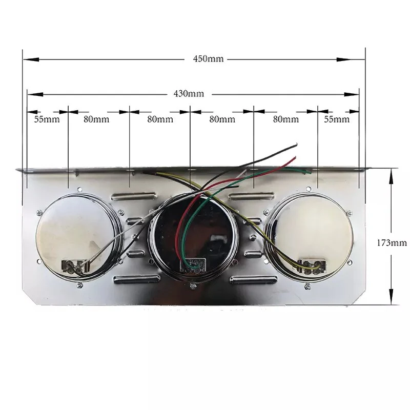72LED steel stop turn reverse tail lamp for trucks - angled view