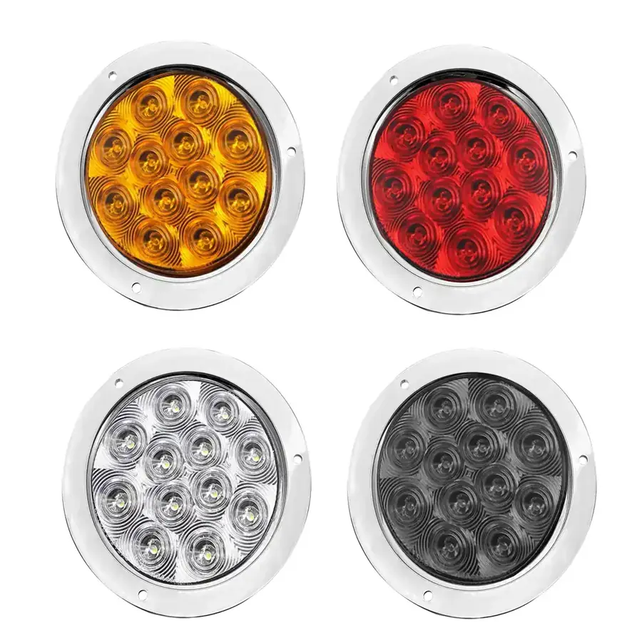 Chromed bezel F3 Piranha 12 LED truck tail lamp - product photo