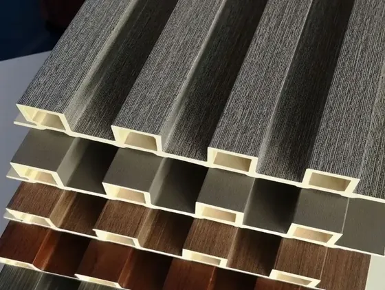 Fluted WPC wall panels in several finishes