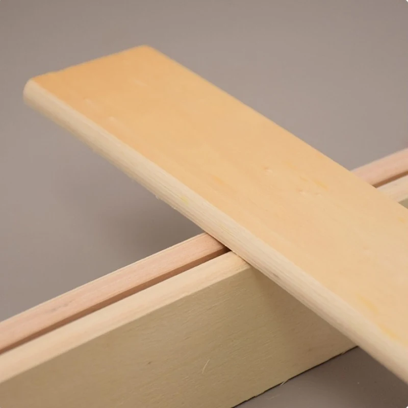 Birch bed slat close up showing the LVL layer structure