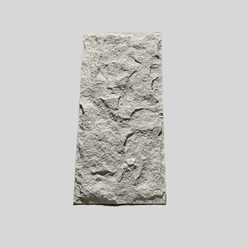 PU stone wall panels arranged to show the coursing pattern