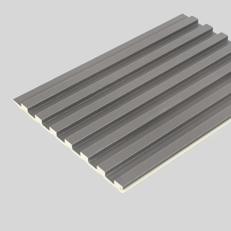 WPC interior wall panels in different veneer colours side by side
