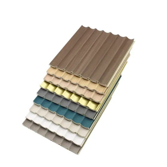 WPC interior wall panel WW-IN19612 showing the 196mm wide fluted face