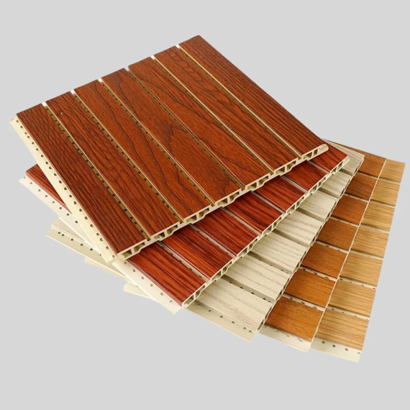 WPC interior wall panels in several veneer colours