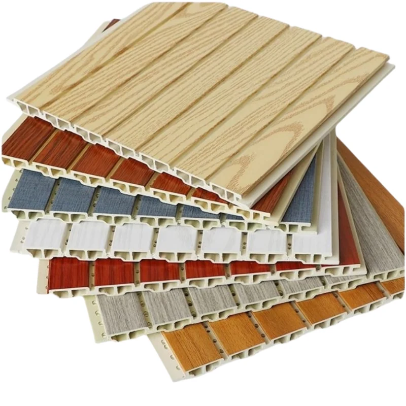 WPC interior wall panel WW-IN21012 showing the 210mm wide veneer face