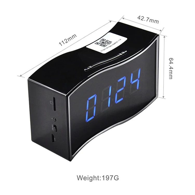 Wide Angle WiFi Alarm Clock Camera WF-1080SAC product view 7 of 9