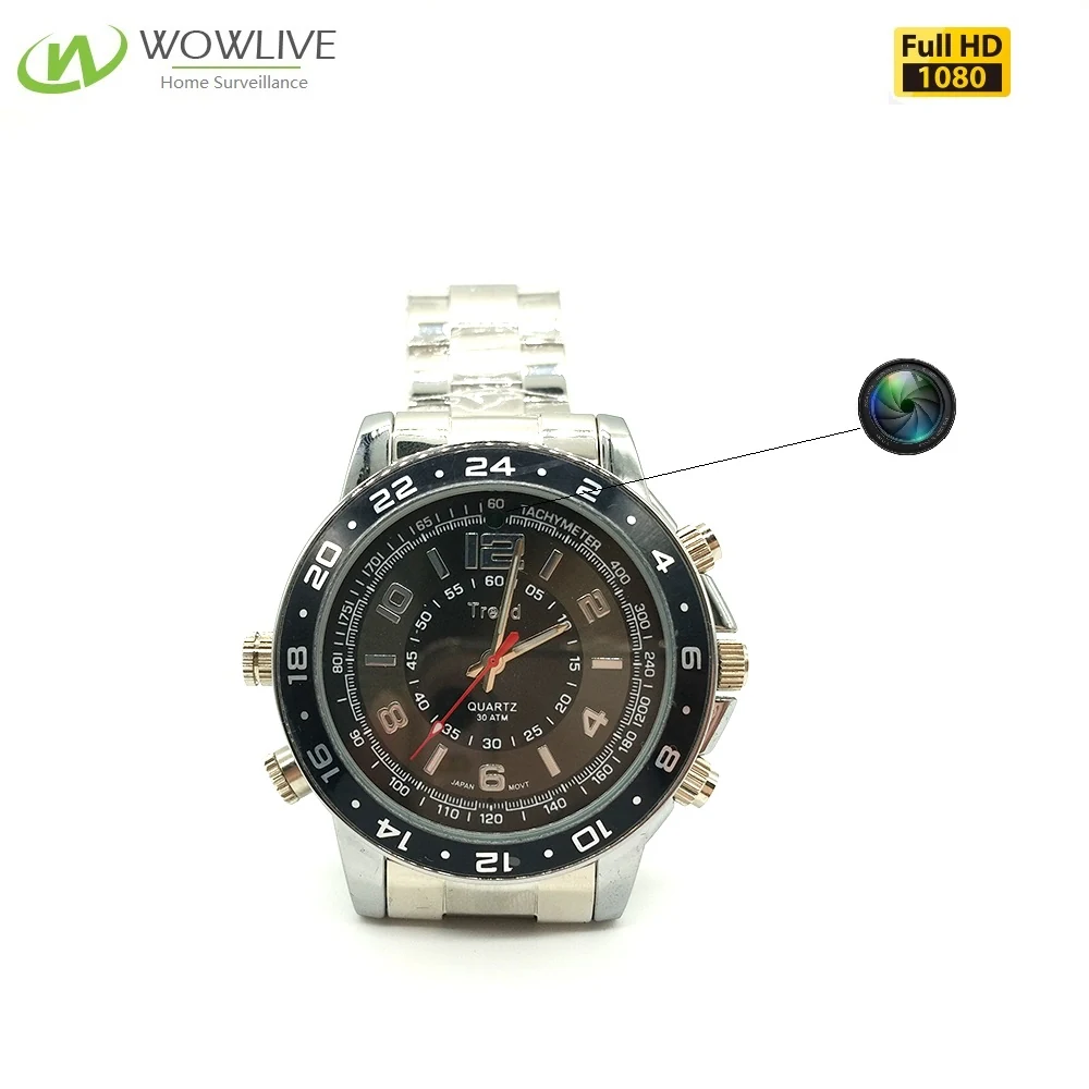 1080P Motion Detection Watch Camera DVR-1080MWC side view showing the camera housing