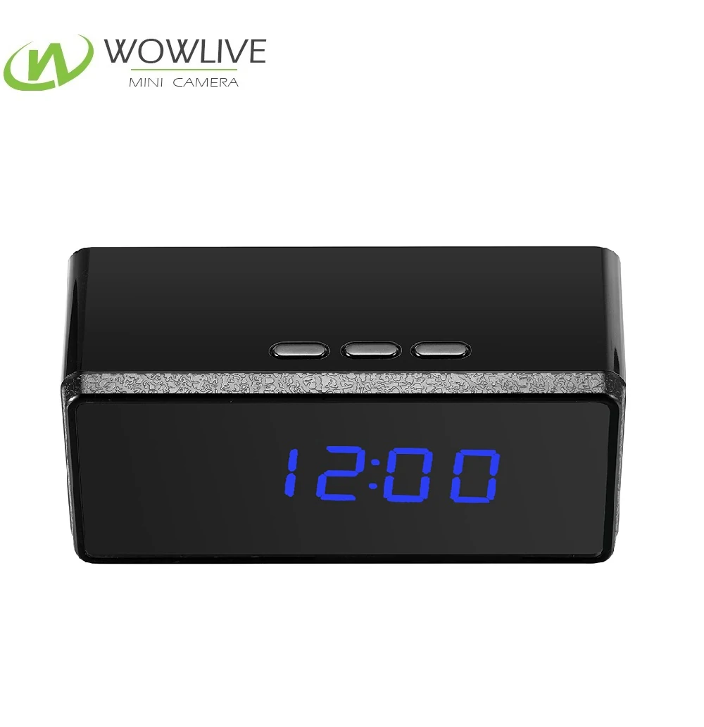 Night Vision Desk Clock Camera DVR-1080DKC side view showing the camera housing