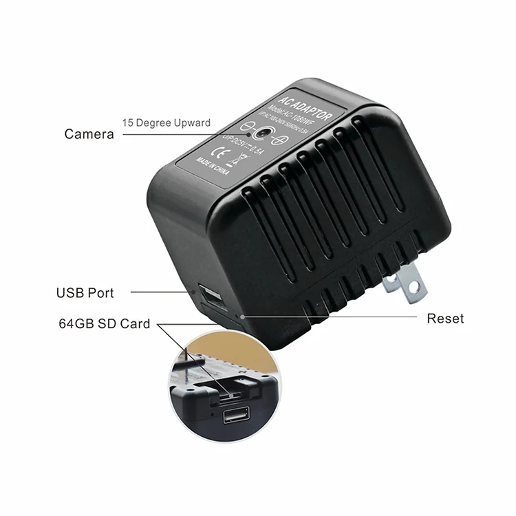 WiFi AC Power Charger Camera WF-1080AC product view 6 of 10