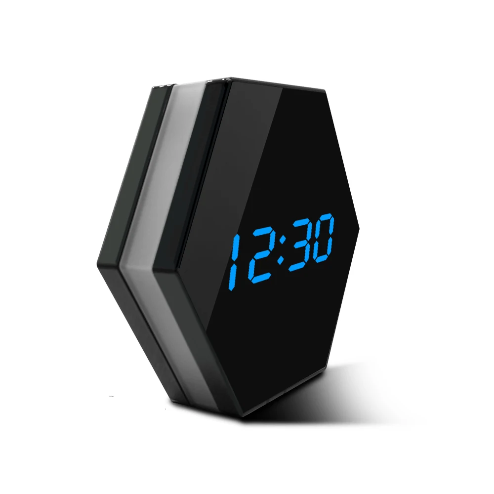 RGB Nightlight WiFi Clock Camera WF-1080OKC shown in a room setting