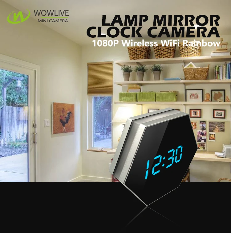 RGB Nightlight WiFi Clock Camera WF-1080OKC product view 10 of 10
