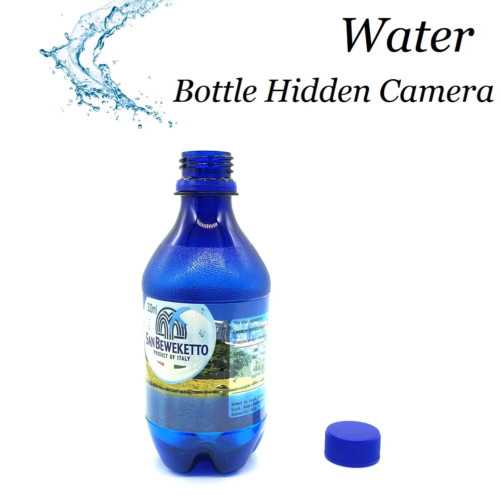 Mini Drink Bottle Camera DVR-1080WBS detail view of the lens and controls