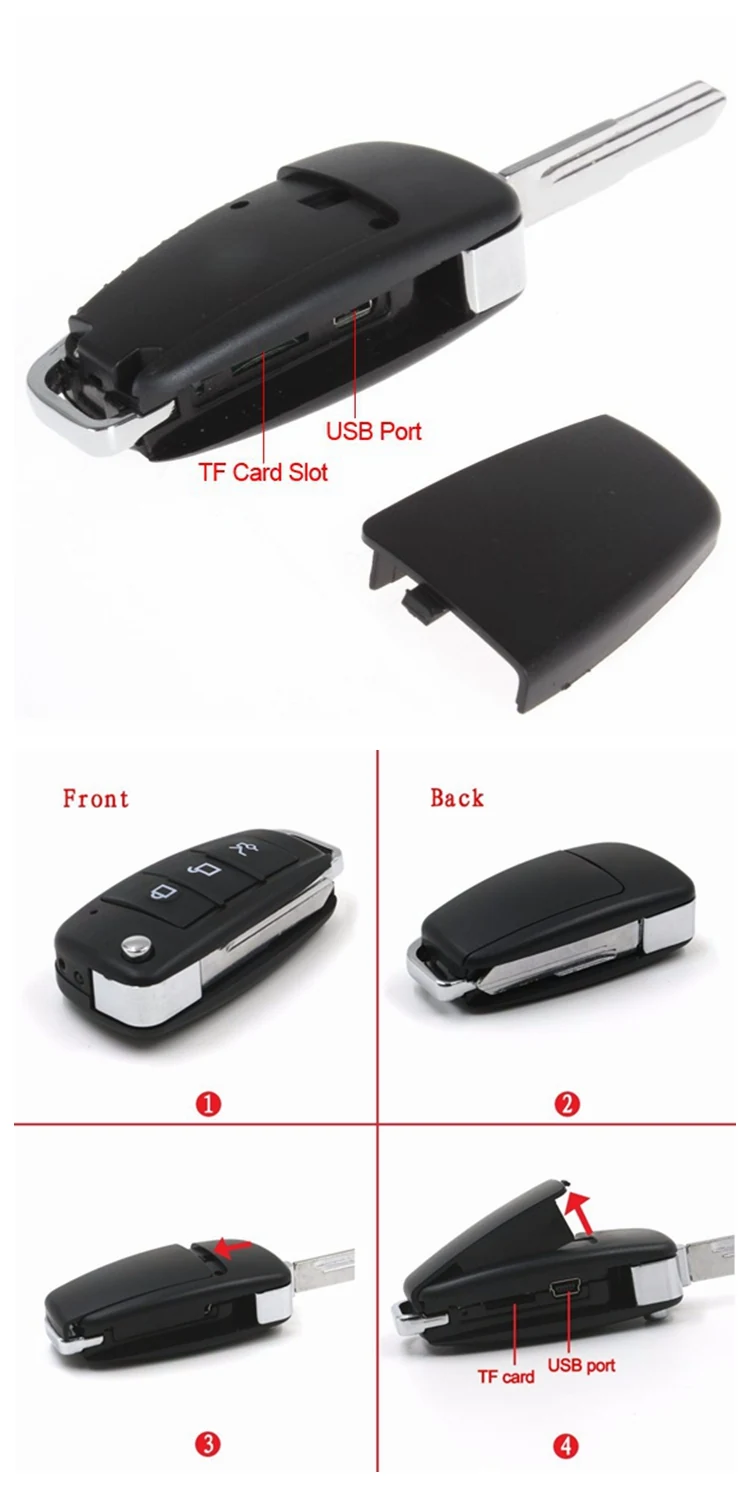 Mini Key Fob Night Vision Camera DVR-1080KEY product view 5 of 6