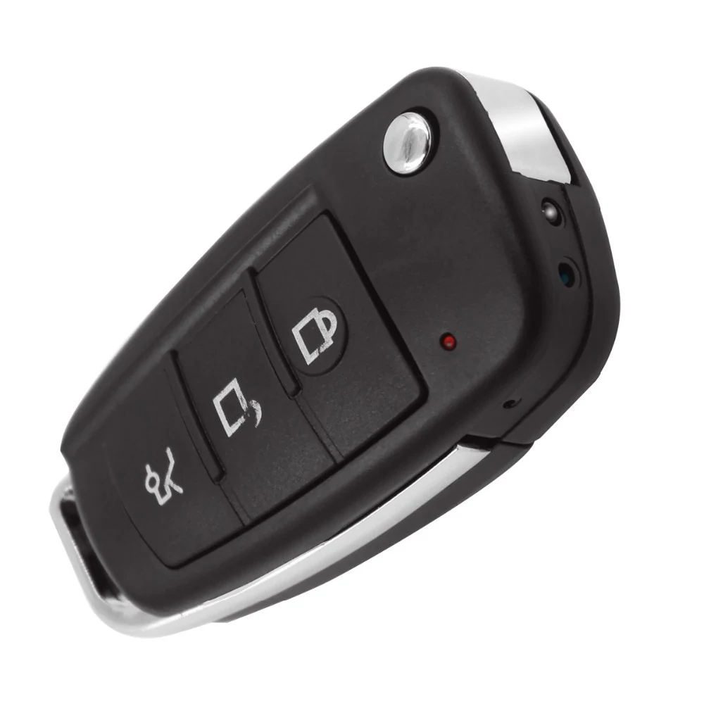 Mini Key Fob Night Vision Camera DVR-1080KEY side view showing the camera housing