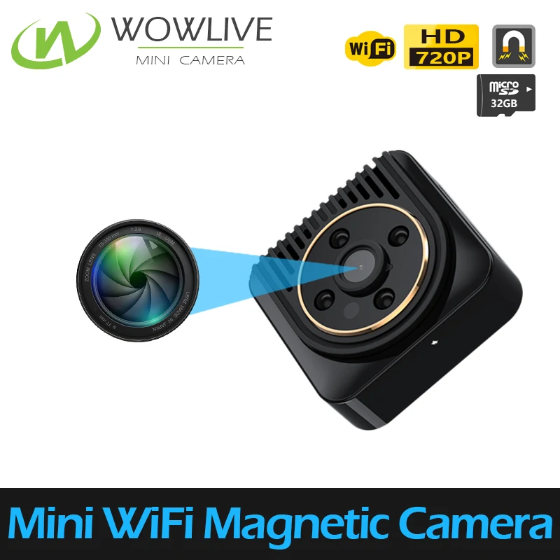 Night Vision Magnetic WiFi Camera WF-720MCN side view showing the camera housing