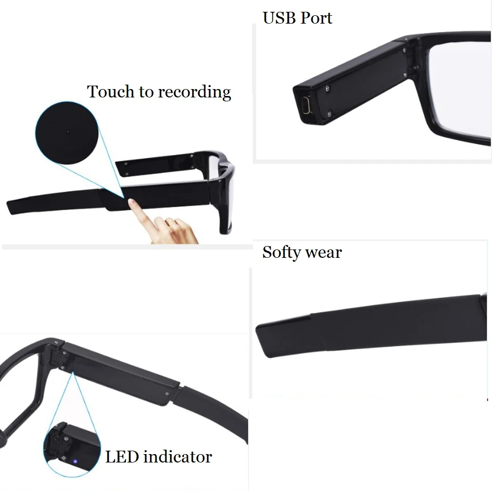 Live Streaming WiFi Glasses Camera WF-1080GTC product view 9 of 10