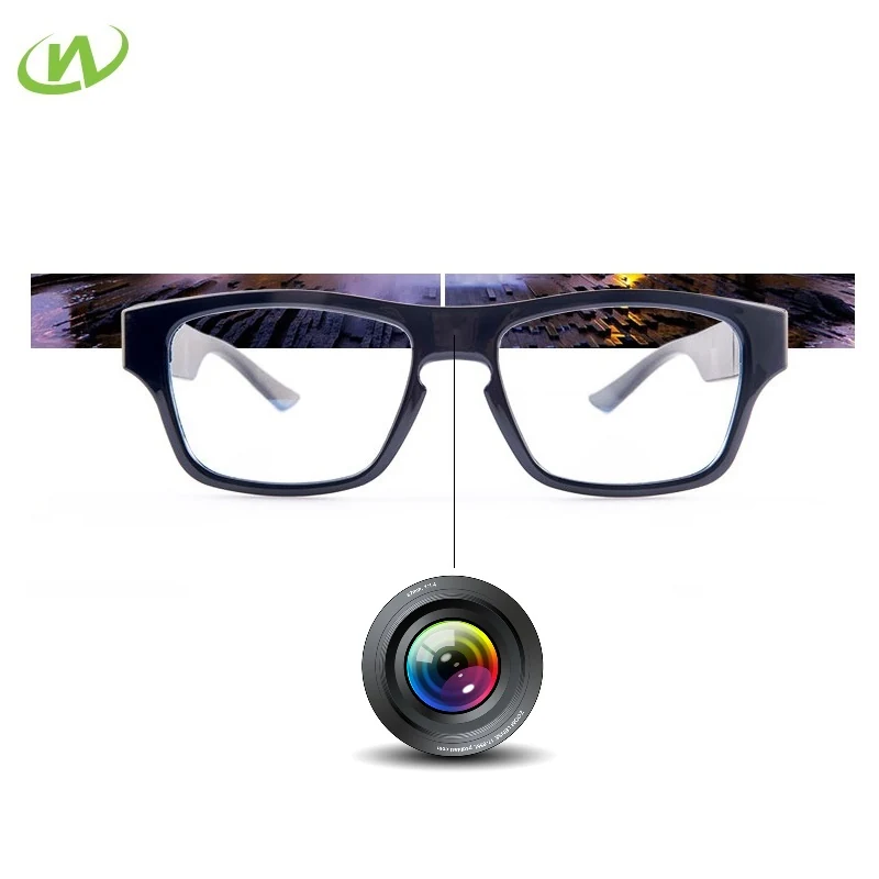 Live Streaming WiFi Glasses Camera WF-1080GTC side view showing the camera housing