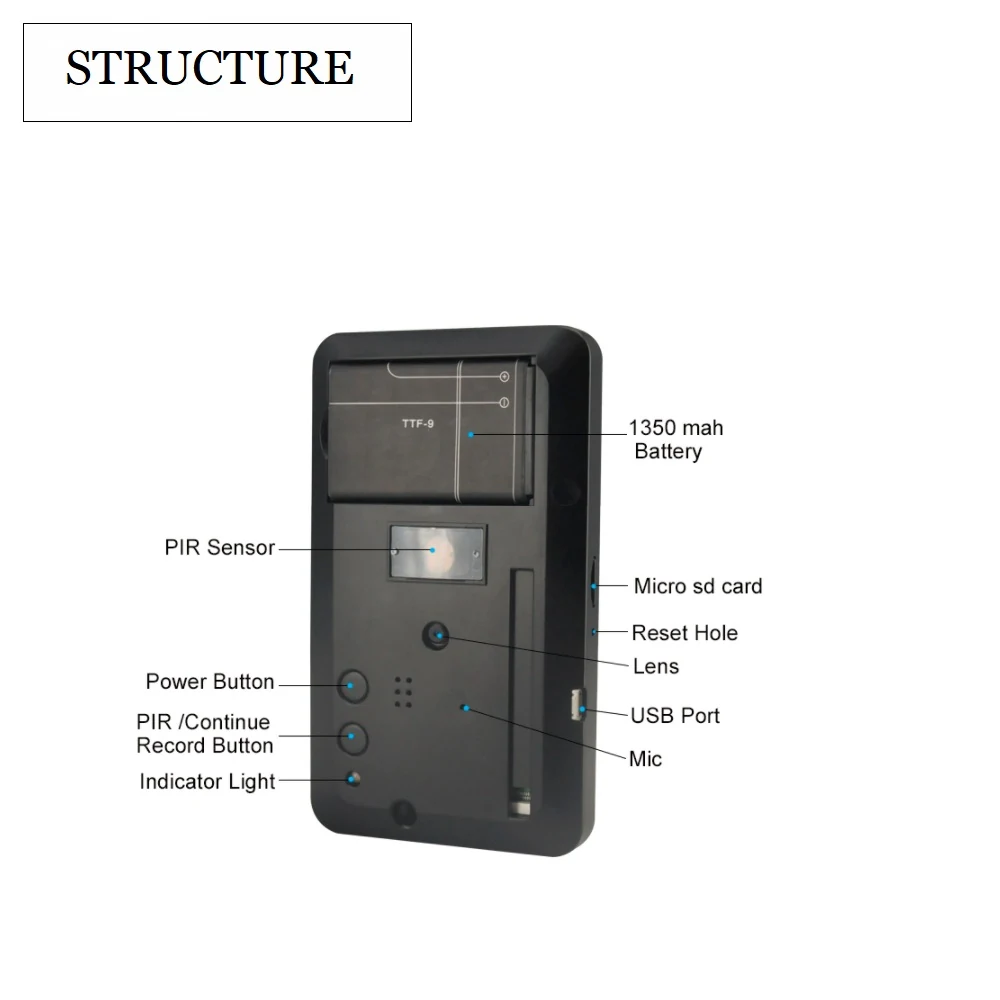 PIR Wall Outlet Charger Camera DVR-1080WOC product view 9 of 10