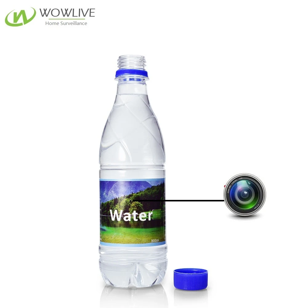 Portable Water Bottle Camera DVR-1080WWB side view showing the camera housing