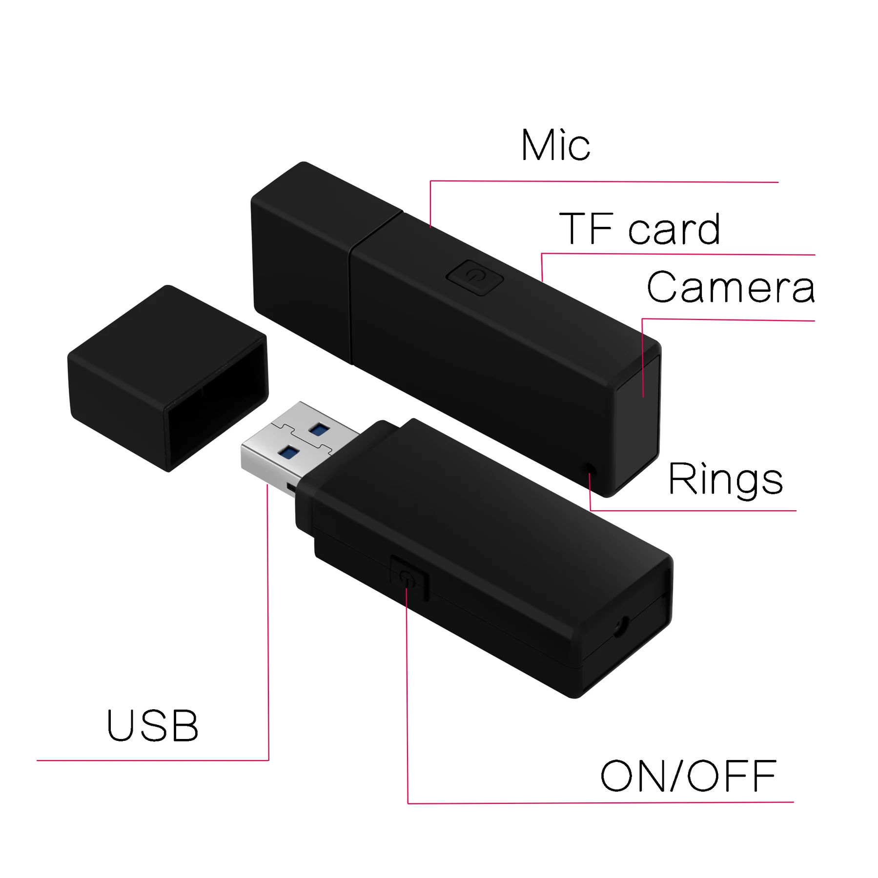 Portable 1080P USB Drive Camera DVR-1080UC product view 6 of 8