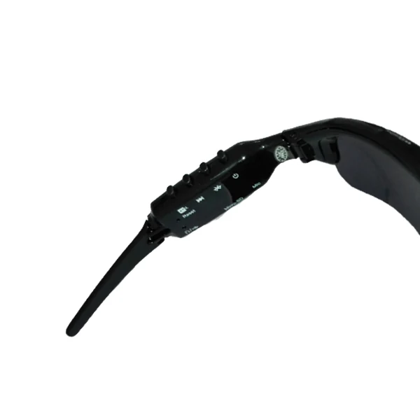 Bluetooth Sunglasses Camera With Earphone DVR-1080BSE shown from the front