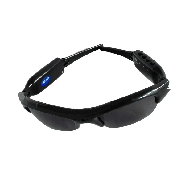 Bluetooth Sunglasses Camera With Earphone DVR-1080BSE shown in a room setting