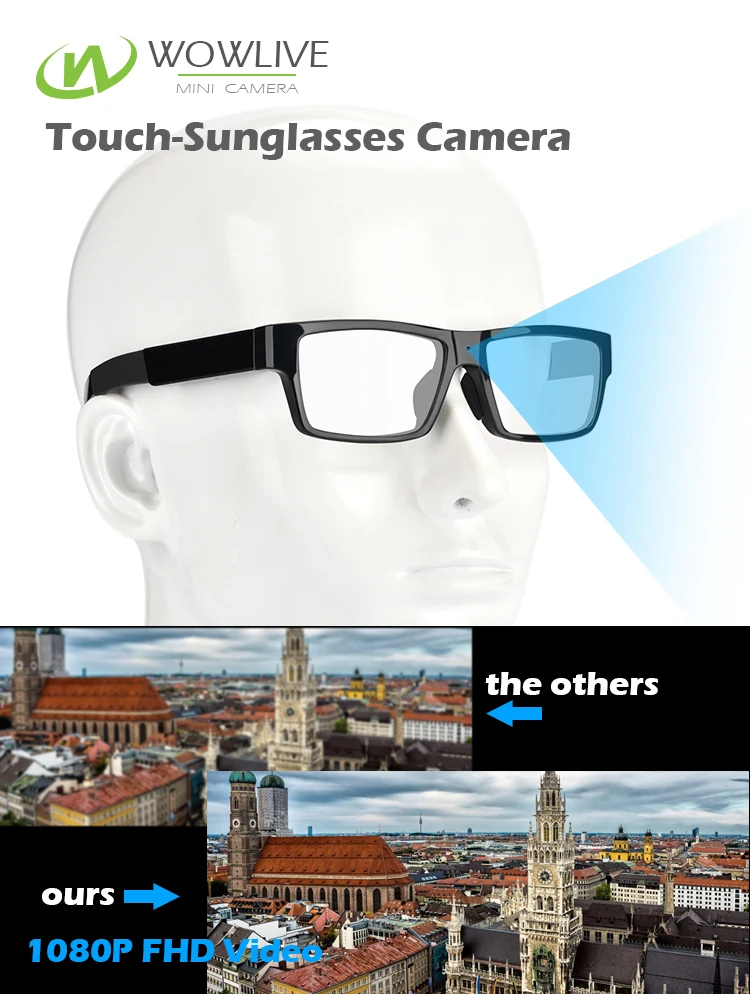 Bluetooth Sunglasses Camera With One Touch Recording DVR-1080SBG product view 8 of 8
