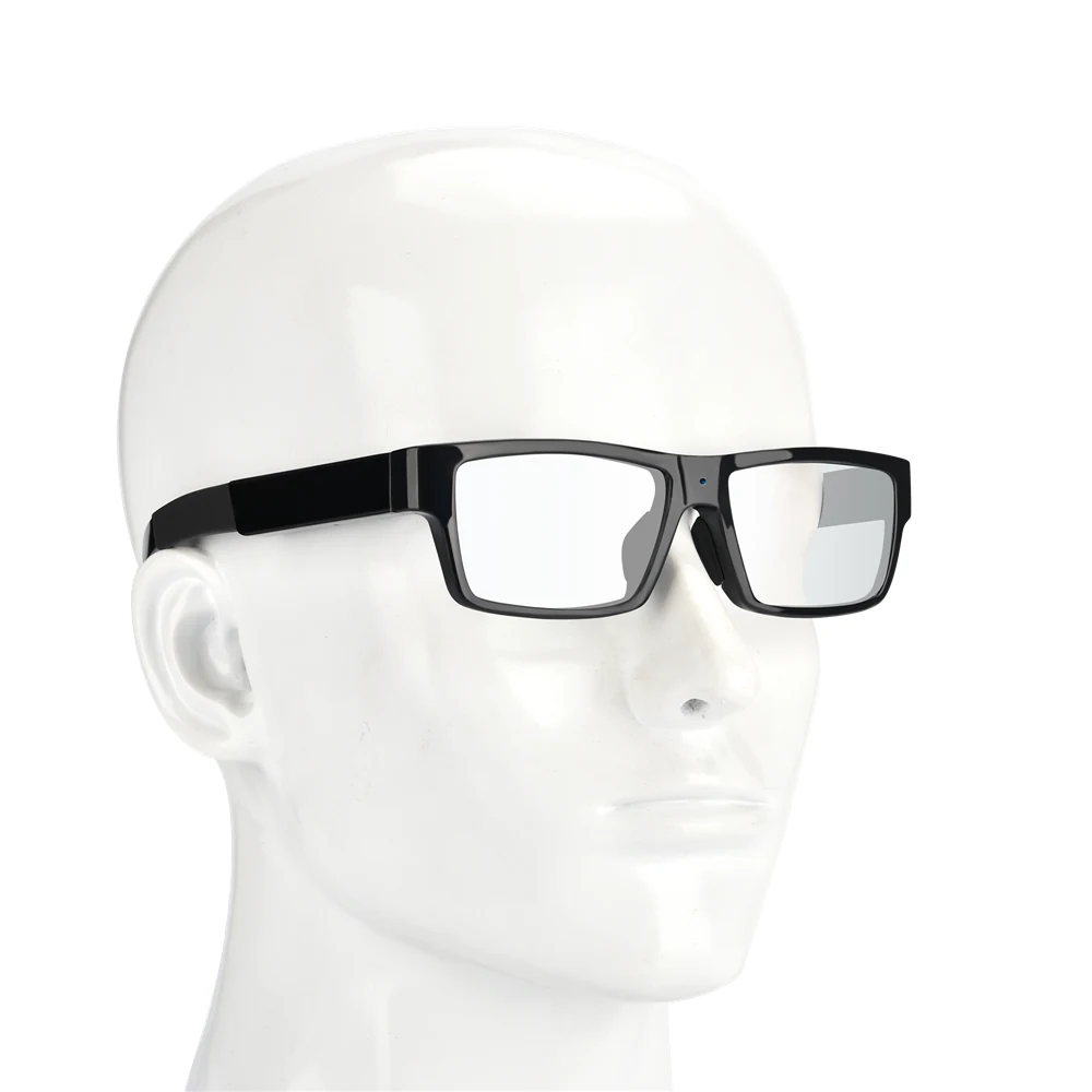 Bluetooth Sunglasses Camera With One Touch Recording DVR-1080SBG detail view of the lens and controls