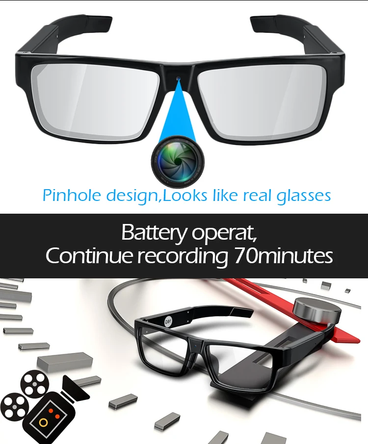 Bluetooth Sunglasses Camera With One Touch Recording DVR-1080SBG product view 7 of 8