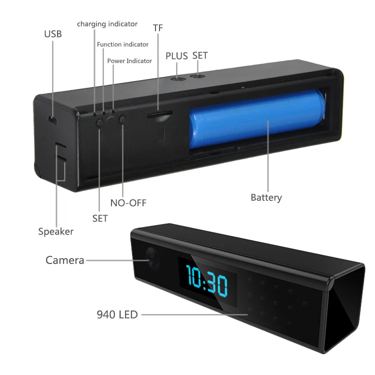 Mini WiFi Alarm Clock Camera WF-1080DTC product view 5 of 10