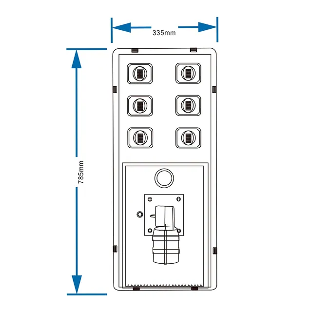 Solar Street Light XL-CK-150 beam and dimming detail