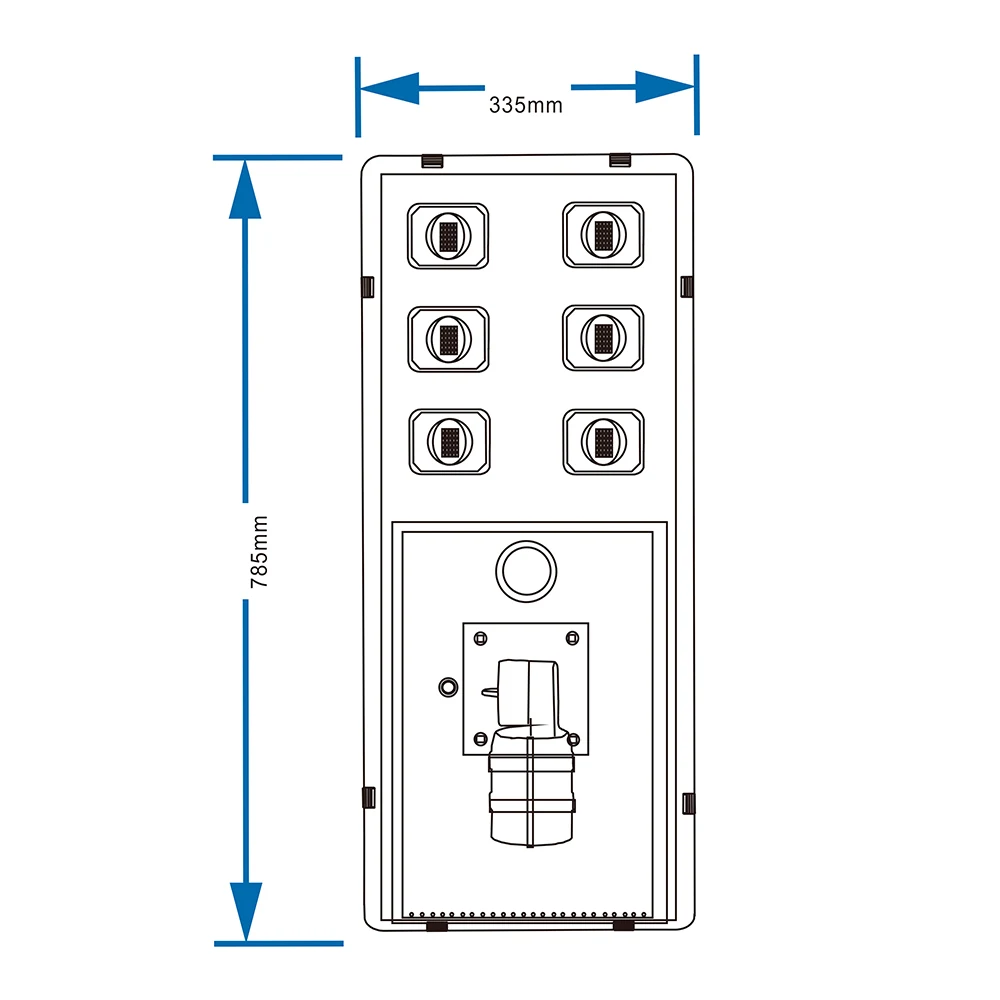 Solar Street Light XL-CK-150 beam and dimming detail