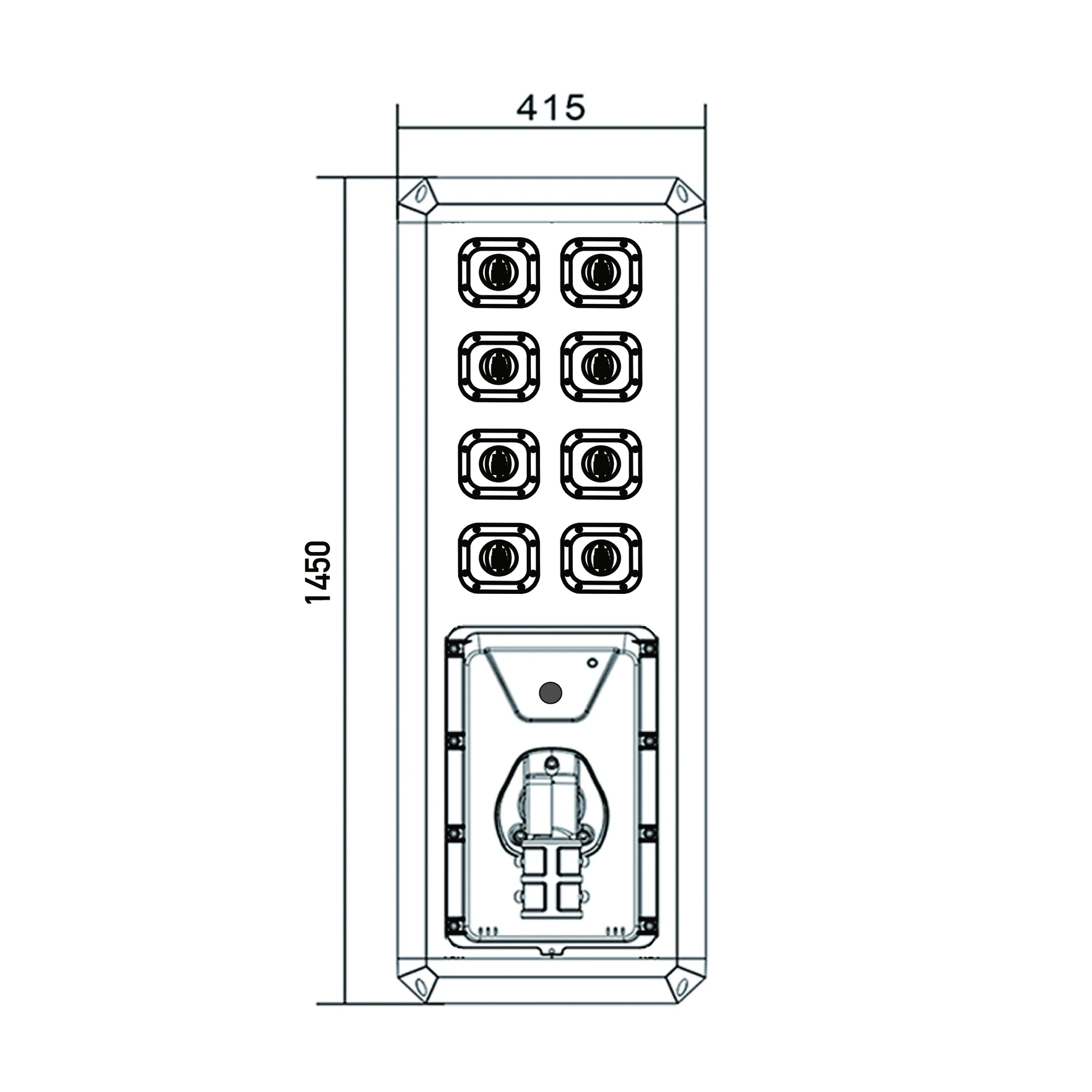 Solar Street Light XL-ZYS-G800 beam and dimming detail