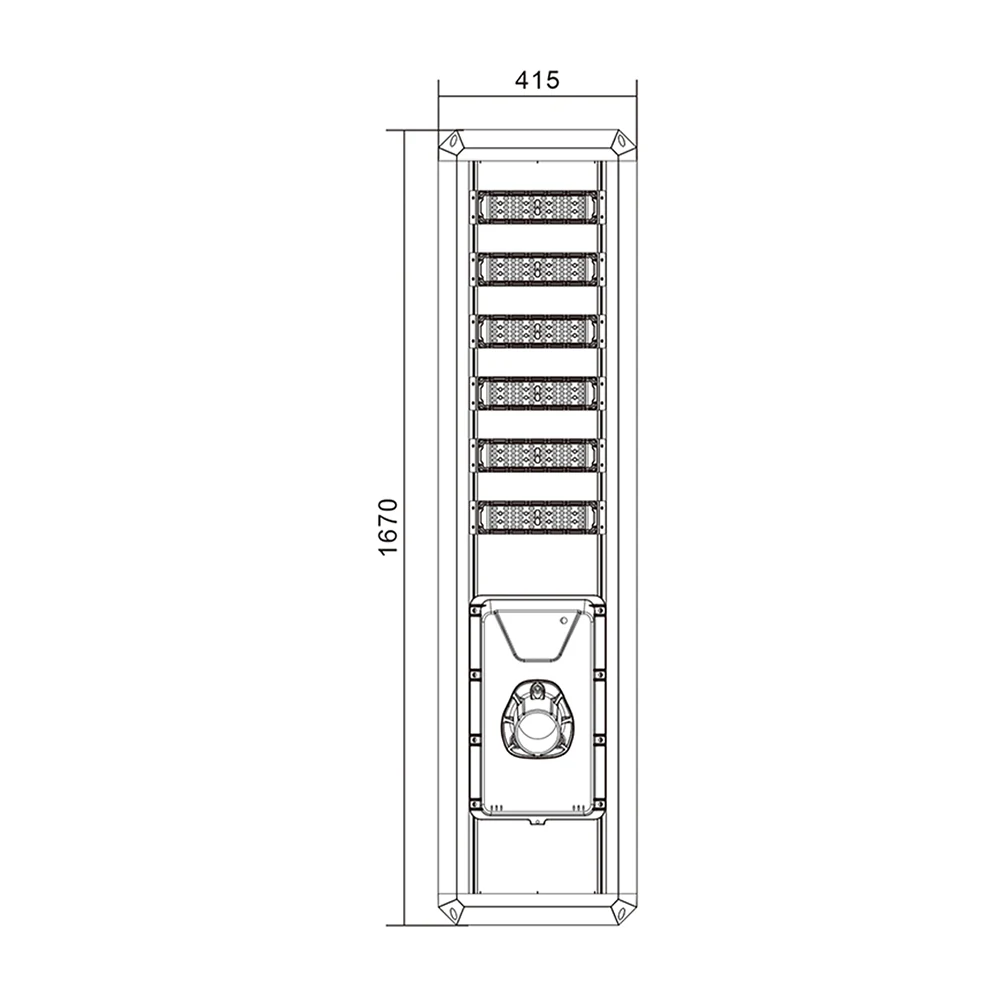 Solar Street Light XL-ZYS-T600 beam and dimming detail