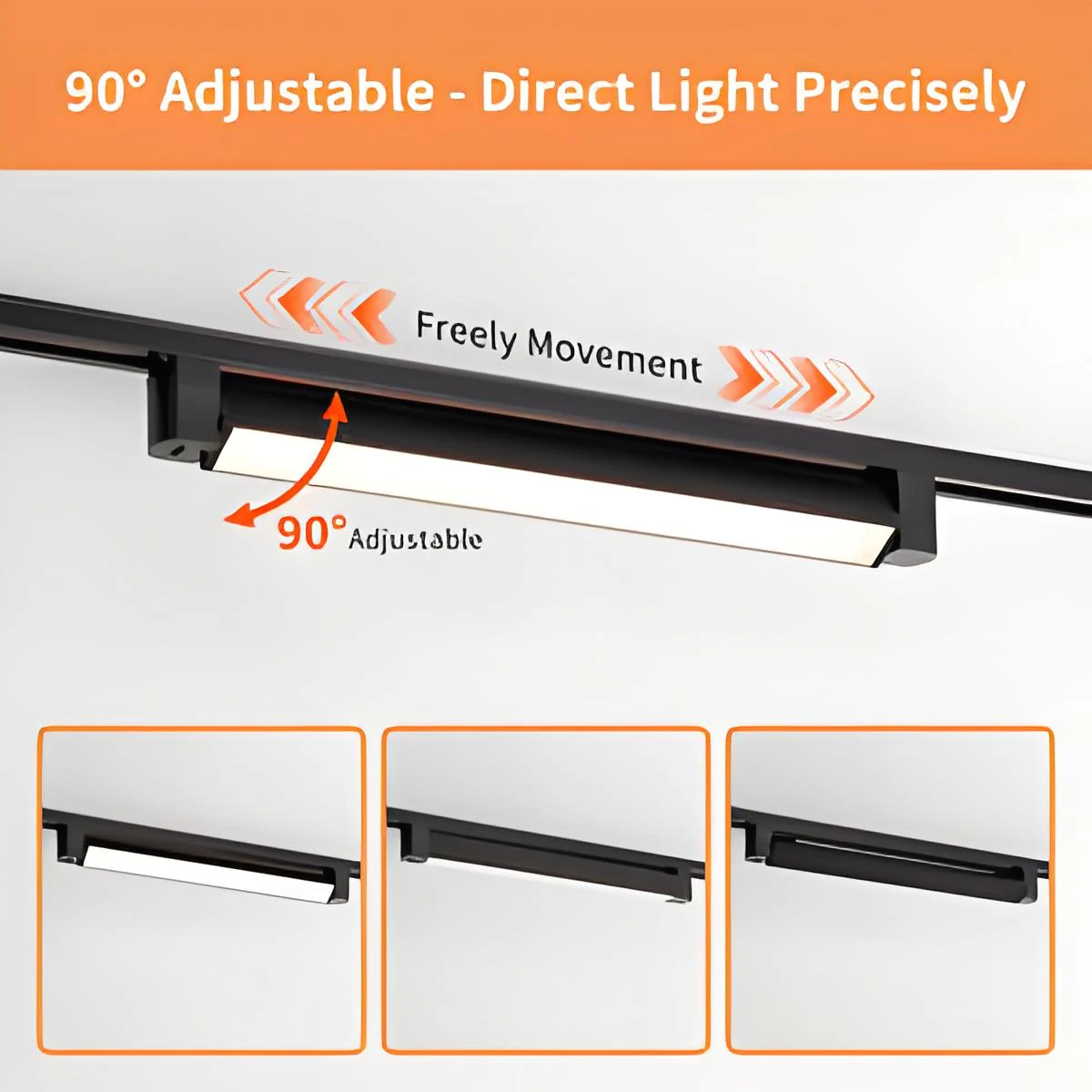 20W 5-Color Linear LED Track Light GDSD12B-3 specification view