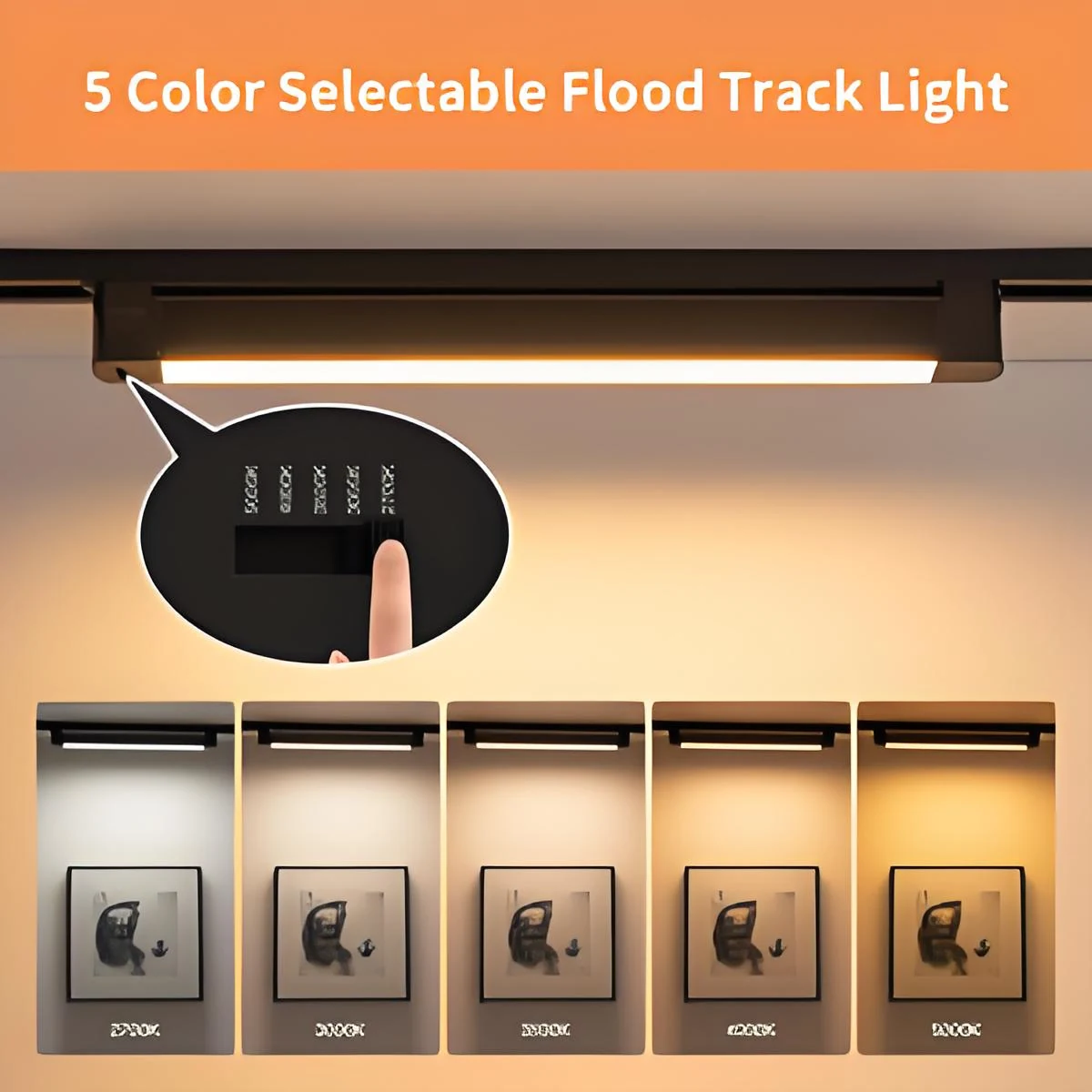 20W 5-Color Linear LED Track Light GDSD12B-3 colour temperature options