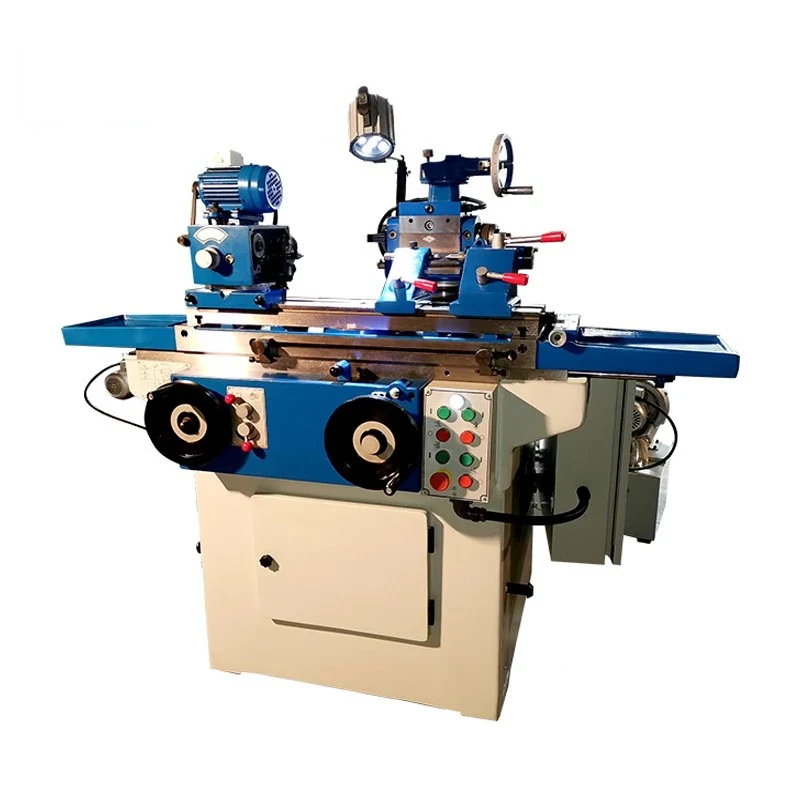 2M9120A universal cutter and tool grinder with grinding wheel head swivelling worktable tool holding fixture and hand wheel controls