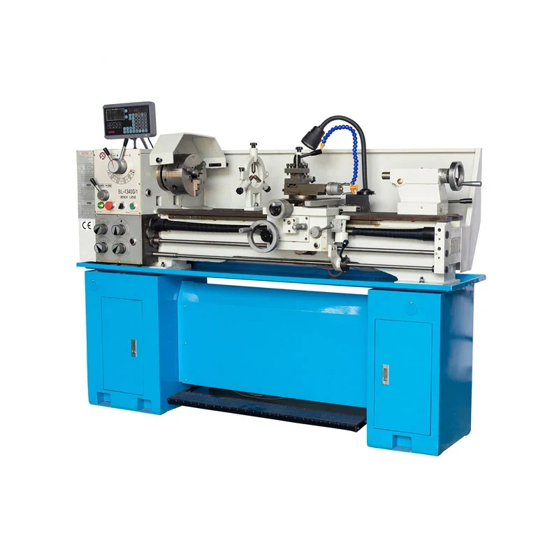 BL1341G small manual bench lathe with headstock gearbox levers camlock spindle nose gap bed and tailstock