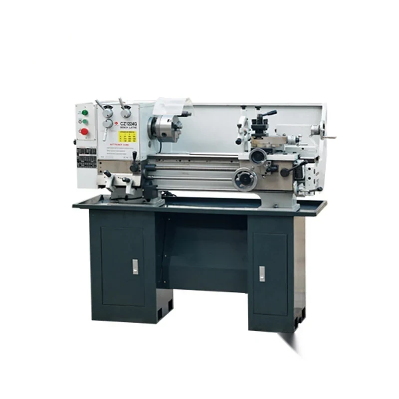 BL1224 universal desktop gap bed lathe with belt-driven headstock chuck tailstock carriage and coolant tray