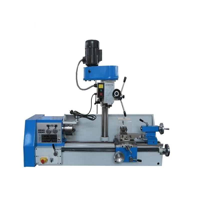 BVB25L 3in1 multipurpose machine with lathe bed chuck tailstock and vertical milling drilling column