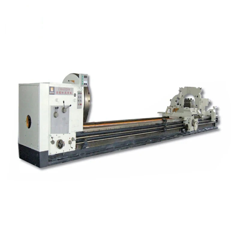 CW61 N series heavy duty turning lathe with very long bed multiple steady rests large chuck and tailstock