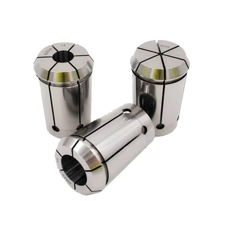 DIN6388A/B EOC collet chuck set showing slotted precision collets of several bore sizes